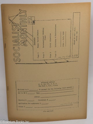 Cat.No: 181308 Socialist Monthly: Vol. II, no. 6/7 (June-July 1952