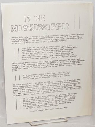 Cat.No: 181462 Is this Mississippi? [handbill