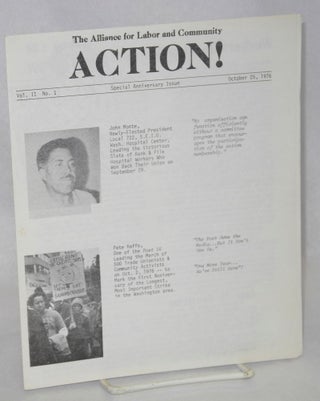 Cat.No: 181520 Action! Vol. 2, no. 1 (Oct. 25, 1976) Special anniversary issue. Alliance...