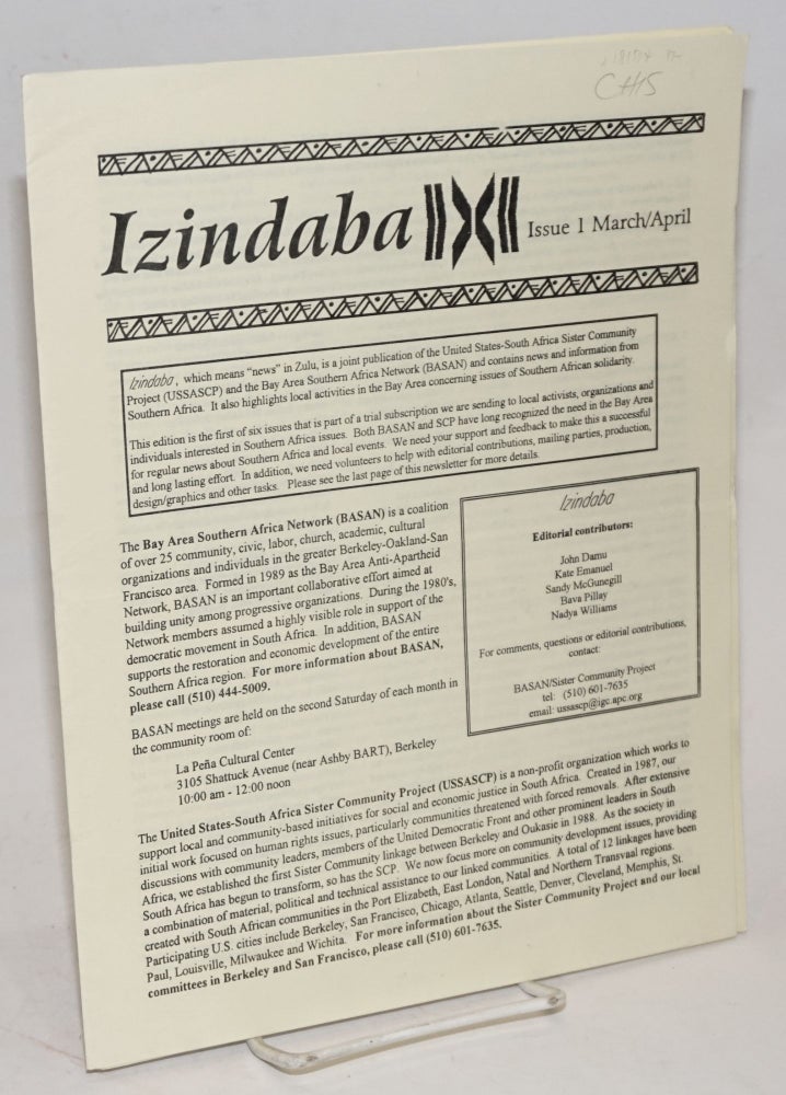 Cat.No: 181594 Izindaba. Issue 1 (March/April 1995)