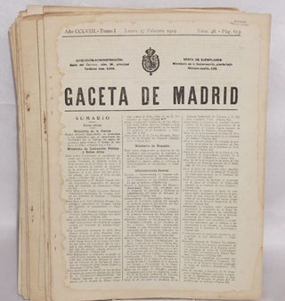 Cat.No: 181604 Gaceta de Madrid [17 issues