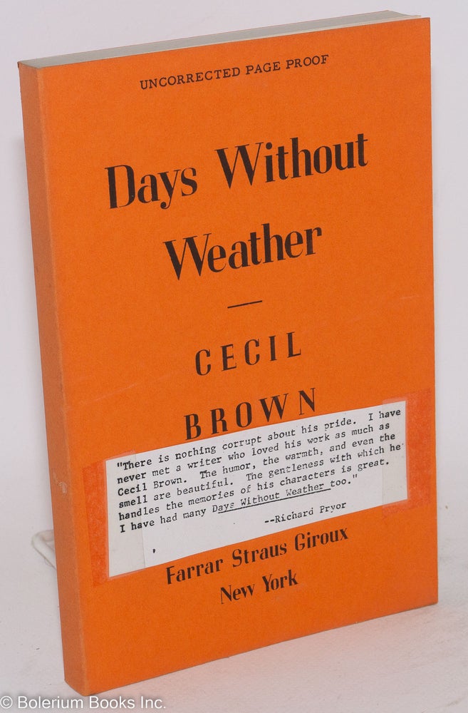 Cat.No: 181709 Days Without Weather. Cecil Brown.