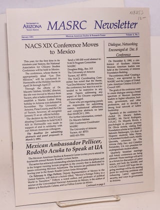 Cat.No: 182153 MASRC Newsletter: vol. 6, #1, January 1991