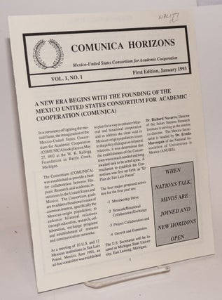 Cat.No: 182157 Comunica Horizons: Mexico-United States Consortium for Academic...
