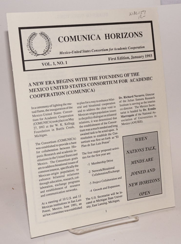 Cat.No: 182157 Comunica Horizons: Mexico-United States Consortium for Academic...