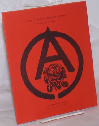 Cat.No: 182239 First International Symposium on Anarchism. February 17-24, 1980, Lewis...