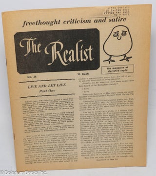 Cat.No: 182352 The Realist: freethought criticism and satire. The magazine of deviated...
