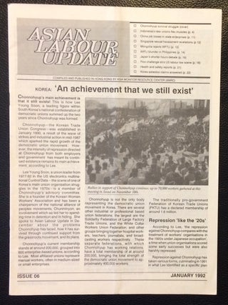 Cat.No: 182636 Asian Labour Update Issue 6 (January 1992