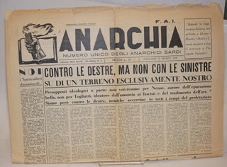 Cat.No: 182712 Anarchia: numero unico degli anarchici sardi. 14 Marzo 1948