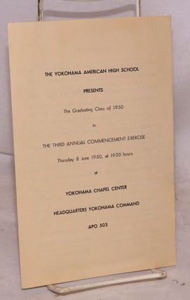 Cat.No: 183673 The Yokohama American High School Presents the Graduating Class of 1950