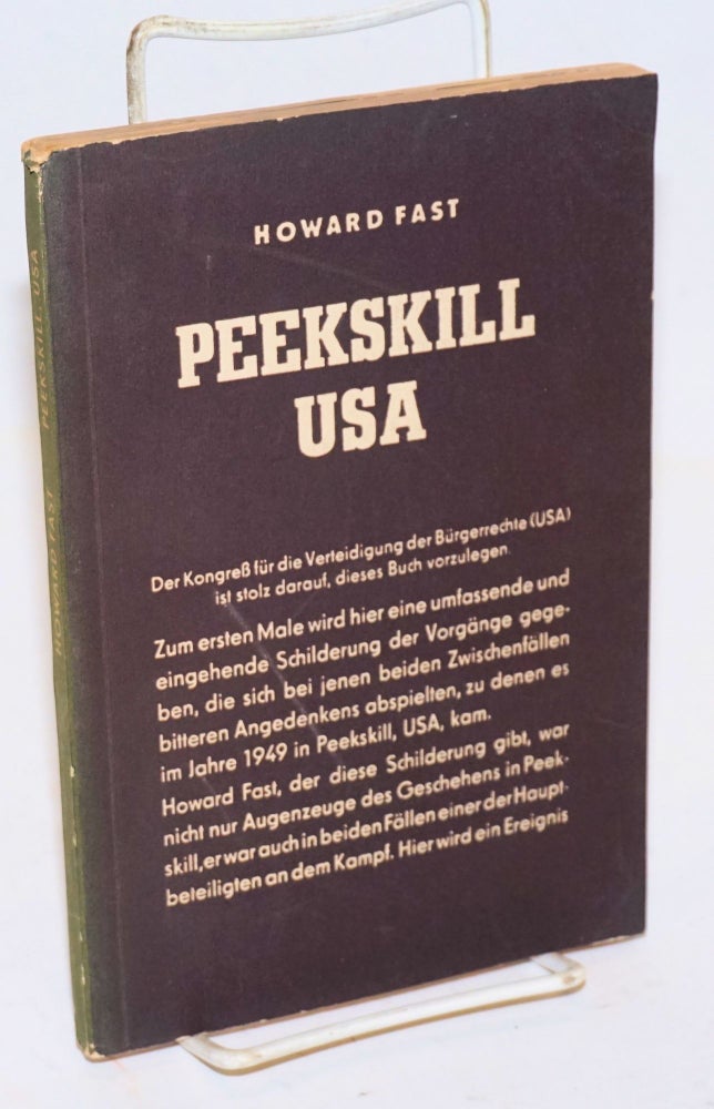 Cat.No: 183793 Peekskill: USA [in German]. Howard Fast.