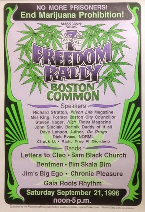 Cat.No: 183829 7th Annual Freedom Rally, Boston Common [poster]. Massachusetts Cannabis...
