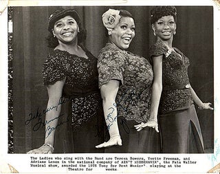 Cat.No: 184091 [Two 8x10 publicity photos for "Ain't Misbehavin," signed by cast...