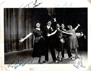 [Two 8x10 publicity photos for "Ain't Misbehavin," signed by cast members]
