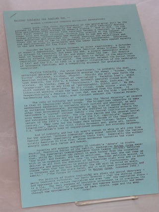 Cat.No: 184212 Neither Schlafly nor English but - Women's liberation through socialist...