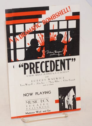 Cat.No: 184417 Precedent: a play about justice (2 handbills). Israel J. Golden