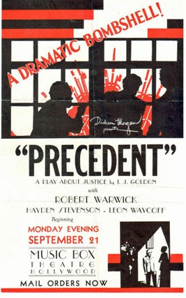 Precedent: a play about justice (2 handbills)