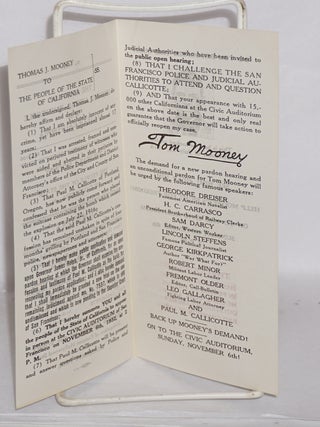 The court of highest appeal: the People of the State of California. Thomas J. Mooney to the People of the State of California, etc.: SUMMONS