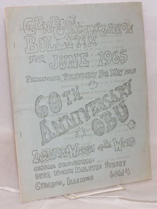 Cat.No: 184972 General Organization Bulletin for June 1965, financial statement for May...