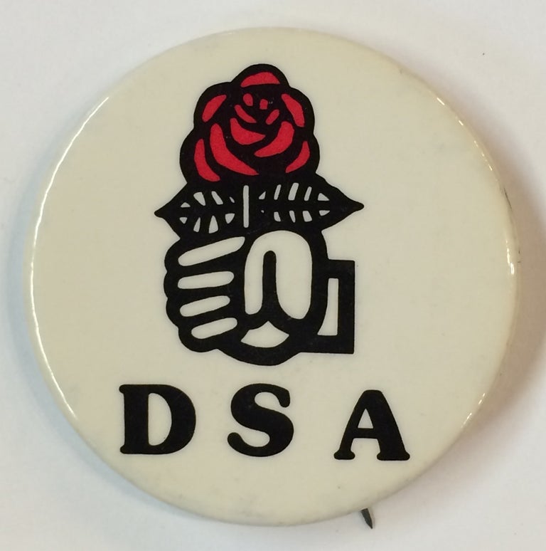 Cat.No: 185155 DSA [pinback button]. Democratic Socialists of America.