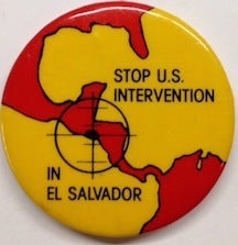 Cat.No: 185237 Stop US Intervention in El Salvador [pinback button