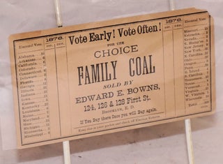 Cat.No: 185462 Vote early! Vote often! for the Choice Family Coal sold by Edward E....