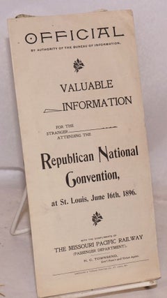 Cat.No: 185464 Valuable information for the stranger attending the Republican National...