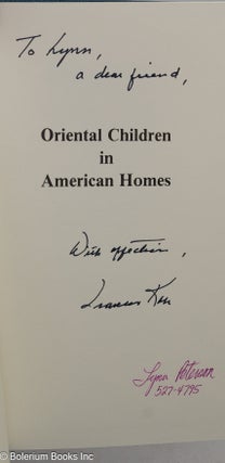 Oriental Children in American Homes: How Do They Adjust?