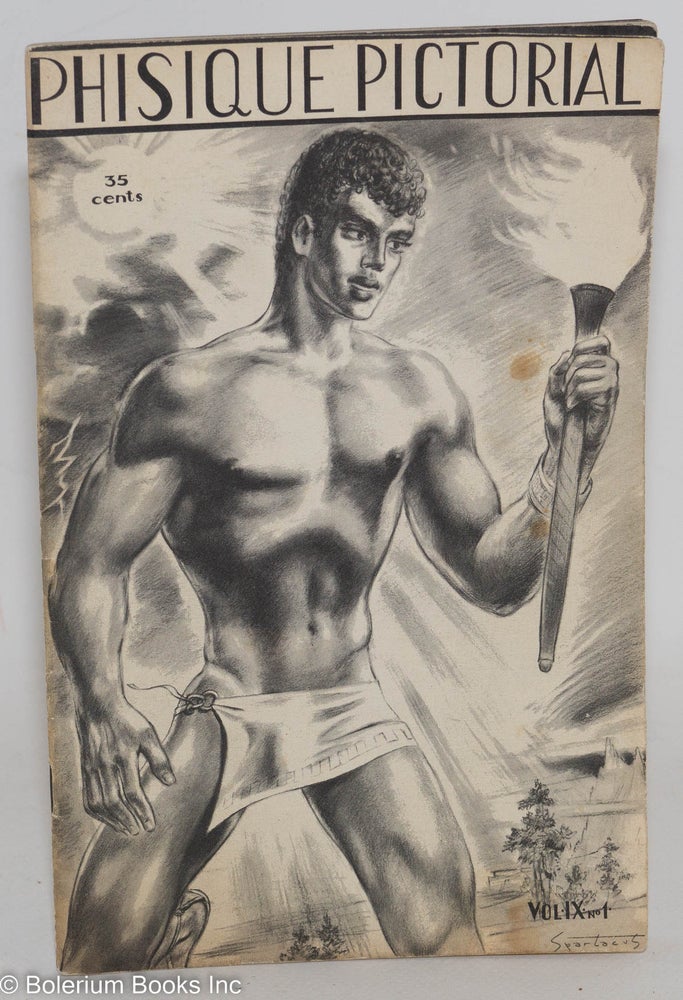 Cat.No: 185788 Physique Pictorial vol. 9, #1, [inside states #9, Spring [released July] 1959: Spartacus cover. Bob Mizer, Spartacus photographer, Tom of Finland, Kris, Bruce of Los Angeles.