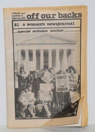 Cat.No: 185803 Off Our Backs: a women's news journal; vol. 16, #2, February 1986; special...
