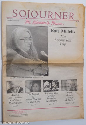 Cat.No: 185856 Sojourner: the women's forum; vol. 12, #10, June 1987, Kate Millett: the...