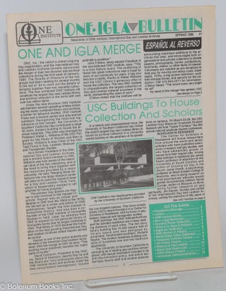 Cat.No: 186035 ONE IGLA Bulletin: newsletter of the ONE Institute/International Gay and...