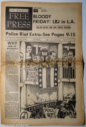 Cat.No: 186430 Los Angeles Free Press: vol. 4 #154, June 30-July 6, 1967. "LBJ in L.A....