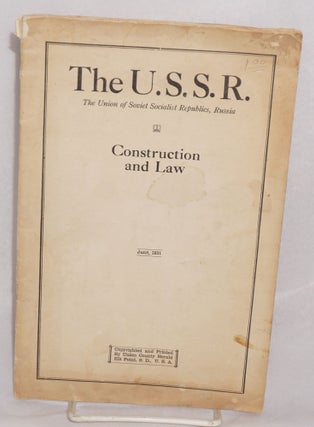Cat.No: 186490 The U.S.S.R. The Union of Soviet Socialist Republics, Russia. Construction...