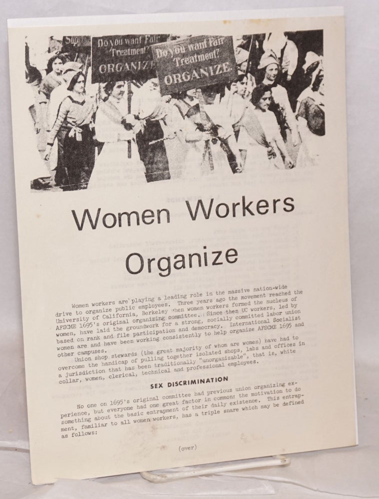 Cat.No: 187141 Women workers organize [handbill]. International Socialists.