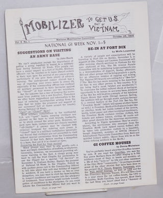 Cat.No: 187377 The Mobilizer to get US out of Vietnam. Vol. 5, no. 1 (October 25, 1968)....