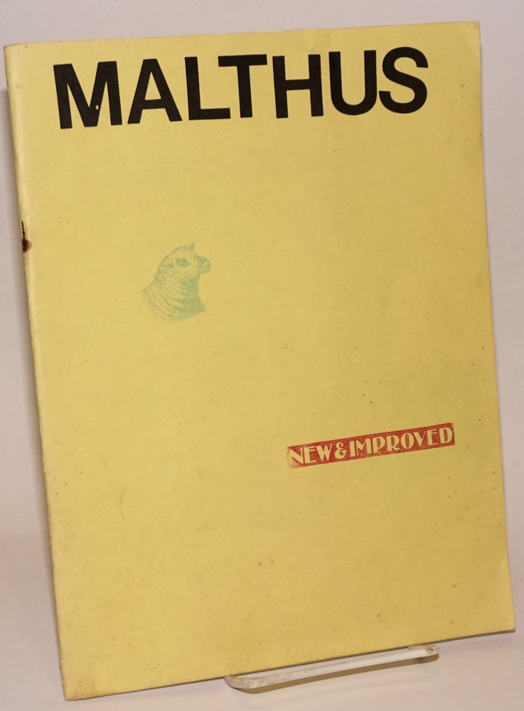 Cat.No: 187765 Malthus: issue three; bag of mutton issue. Dale Jensen, Jack Foley Ivan Arguelles, H. D. Moe, Larry Eigner.