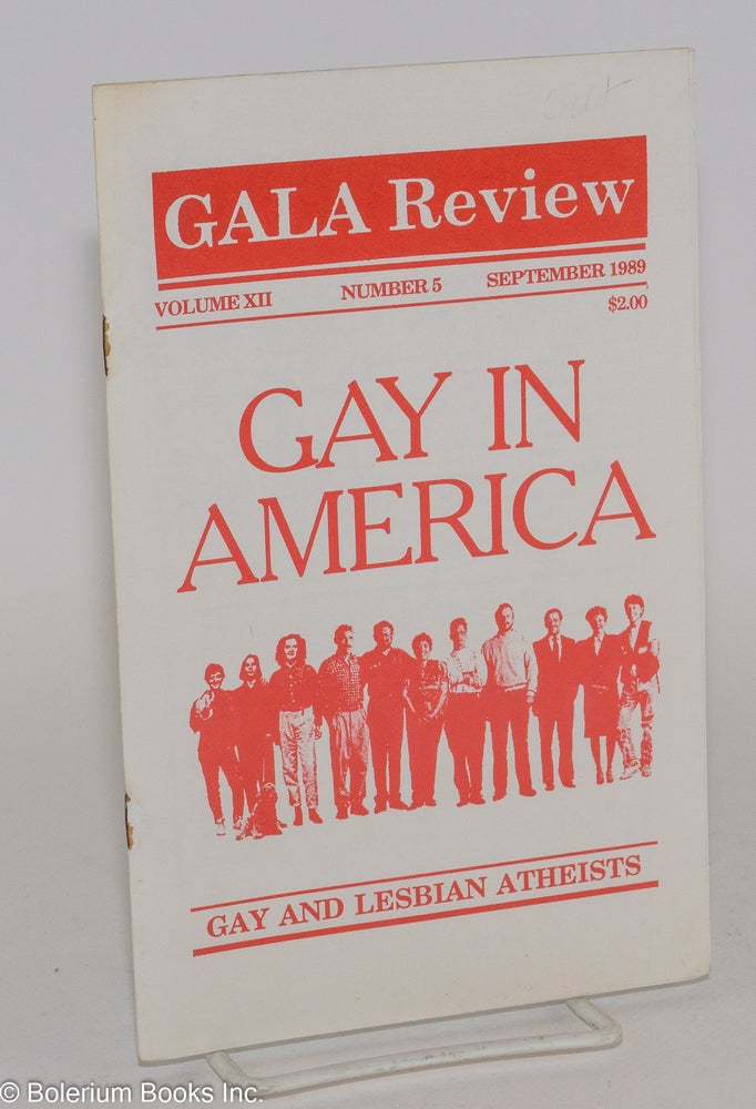Cat.No: 187805 GALA Review: gay and lesbian atheists; vol. 12, #5 September