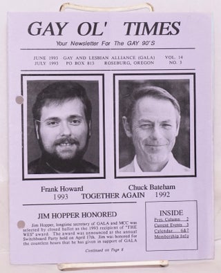 Cat.No: 187821 Gay Ol' Times: Gay and Lesbian Alliance newsletter; vol. 14, no. 3,...