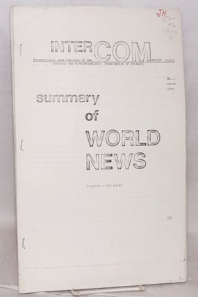 Cat.No: 188031 InterCom: International news of the Communist League, formerly the...