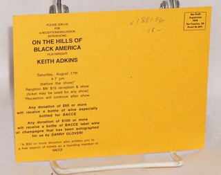 On the Hills of Black America, by Keith Adkins, August 15-17 and August 23-25, [2002]