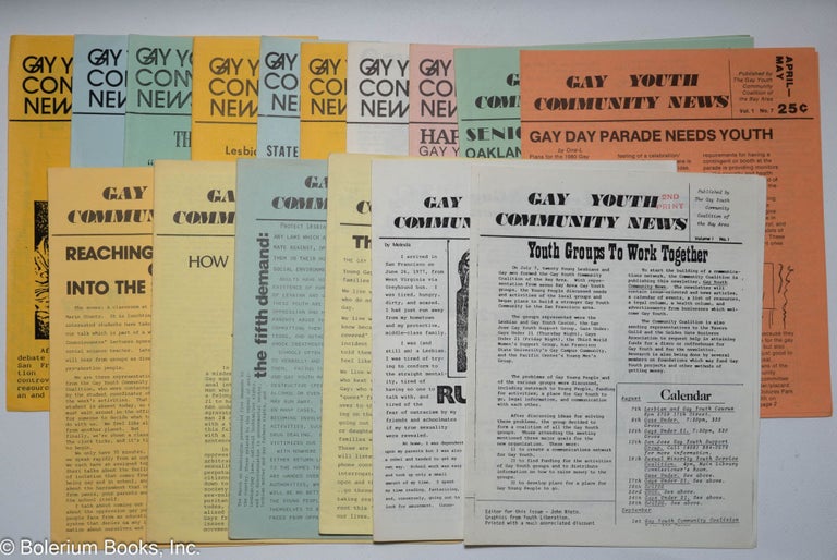 Cat.No: 188144 Gay Youth Community News: [broken run of 14 issues 1979-1992