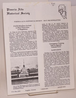 Cat.No: 188268 Pimeria Alta Historical Society Newsletter May 1992. Laurie Houle...