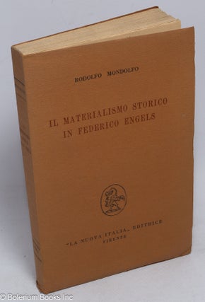 Cat.No: 189131 Il Materialismo Storico in Frederico Engels. Rodolfo Mondolfo