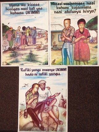 Cat.No: 189207 [Three AIDS education posters targeting Tanzanian youth]. Marco Tibasima,...