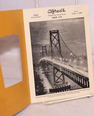 Alfred's, famous for good food since 1929. Souvenir Menu