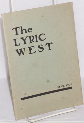 Cat.No: 189675 Footsteps [poem in] The Lyric West, May 1922. Vol. II no. II. Miriam Allen...