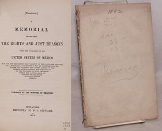 Cat.No: 189726 A memorial setting forth the rights and just reasons which the government...