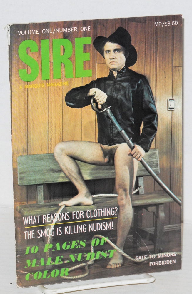 Cat.No: 189833 Sire: a Marquis magazine; vol. 1, #1, September 1968; The smog is killing nudism! Abe Richards.