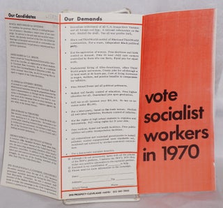 Cat.No: 189835 Vote Socialist Workers in 1970. Ohio campaign Socialist Workers Party